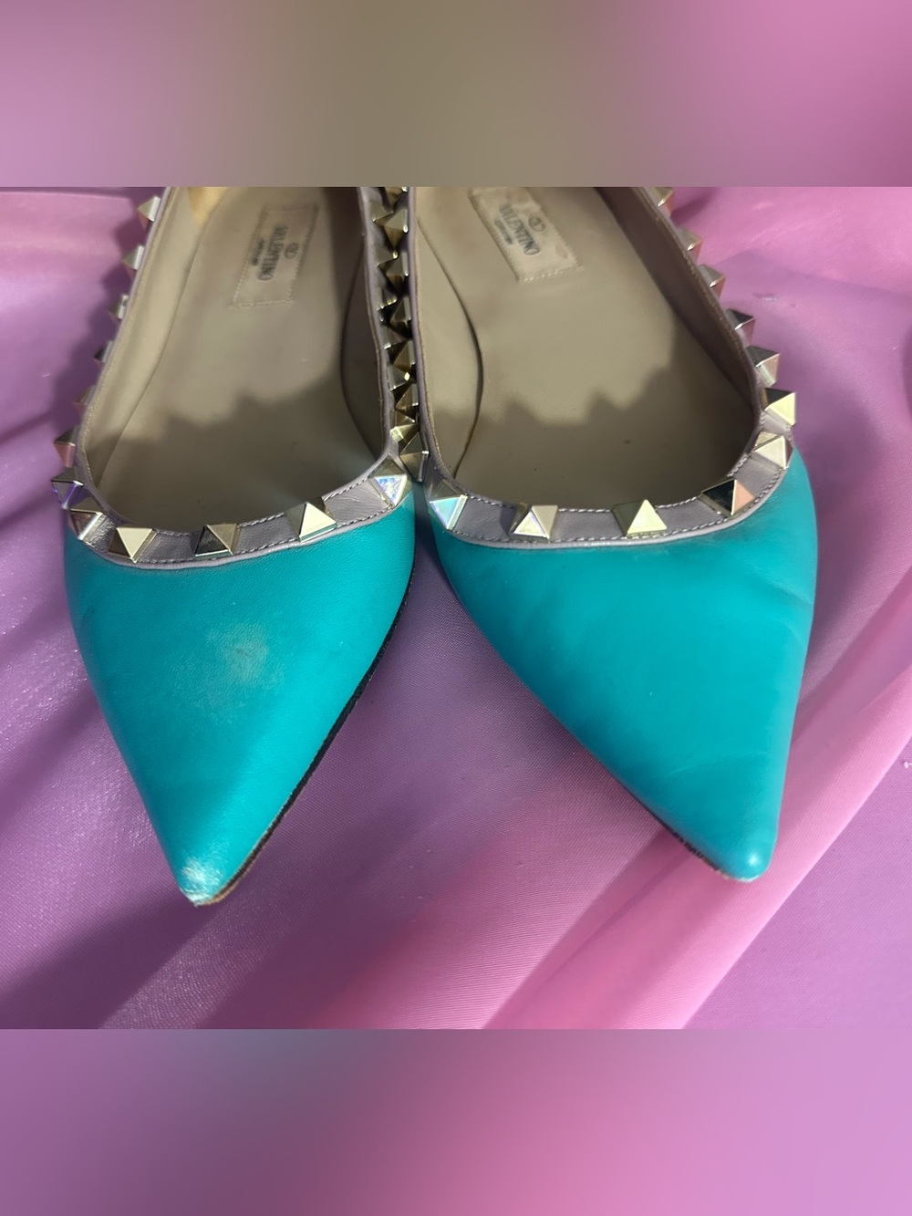 Valentino Authentic Garavani Rockstud ballet flats size 3ai - Picture 3 of 7